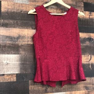 Pins & Needles Flora Peplum Top - Red